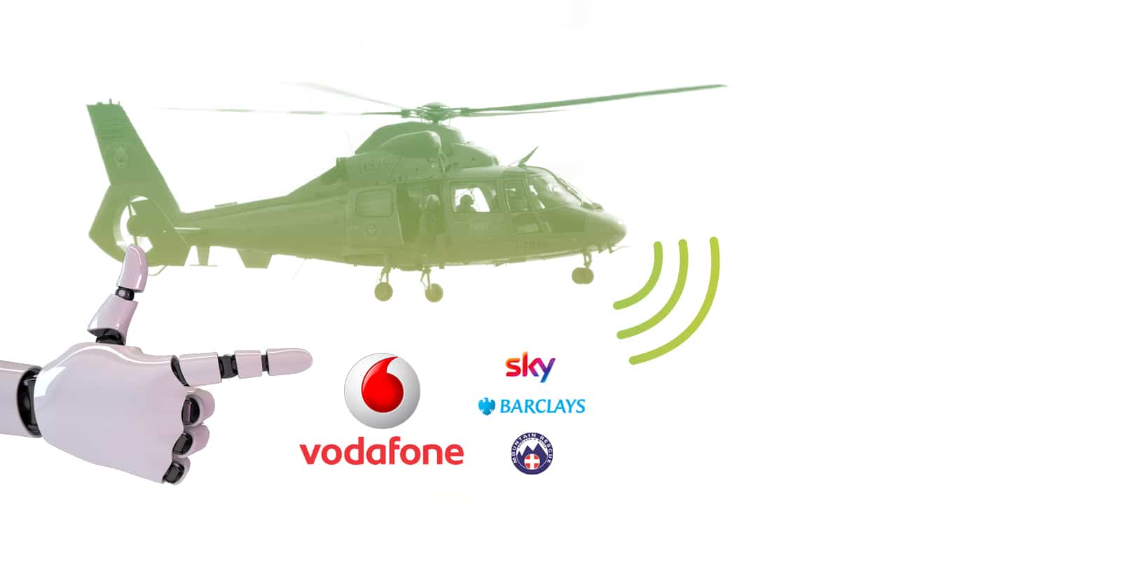 Helicopter searching with hullomail hand bellow