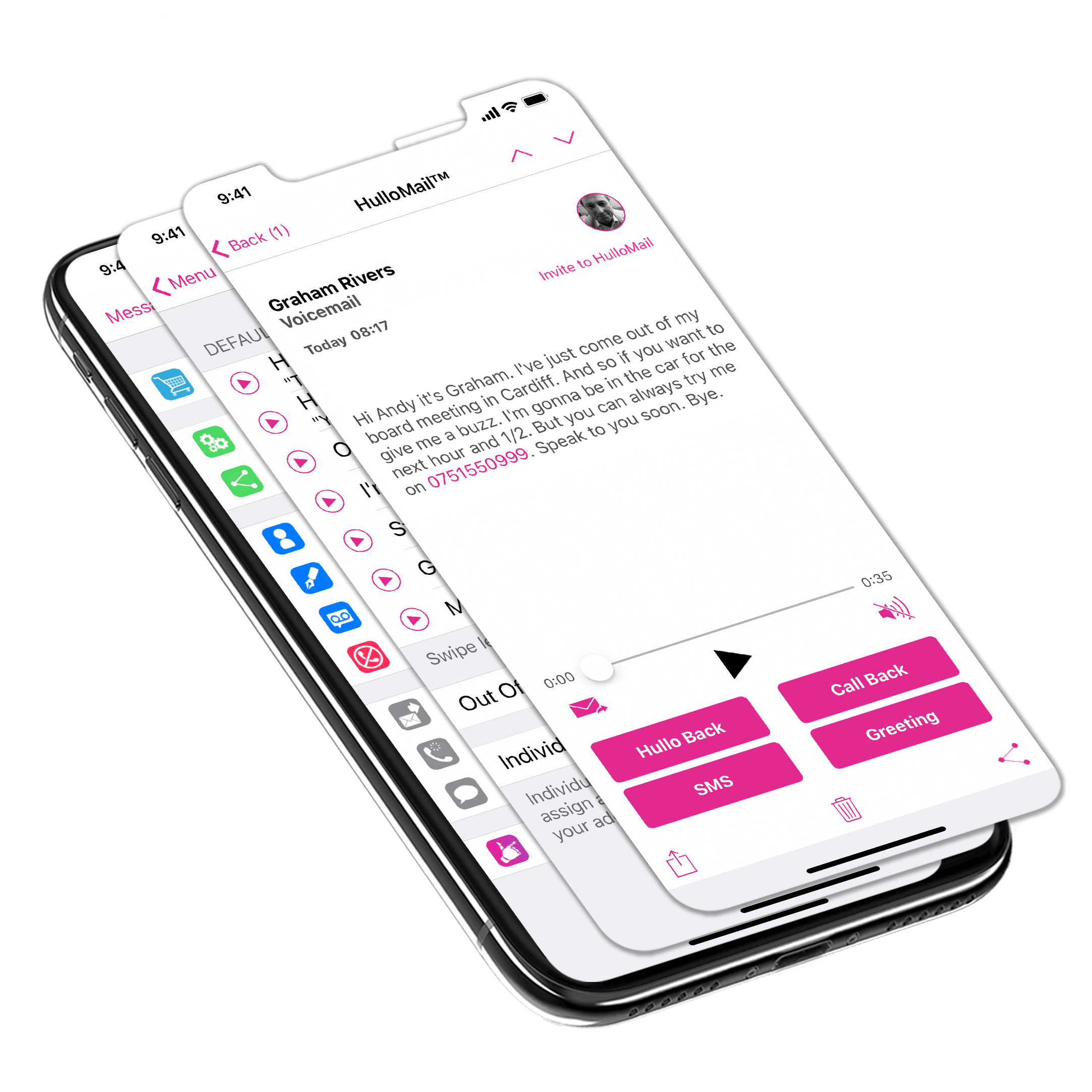 Hullomail Visual Voicemail App